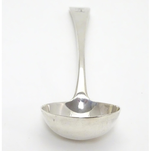 203 - A Geo III Old English pattern silver sauce ladle. Hallmarked London 1790 maker Richard Crossley. App... 