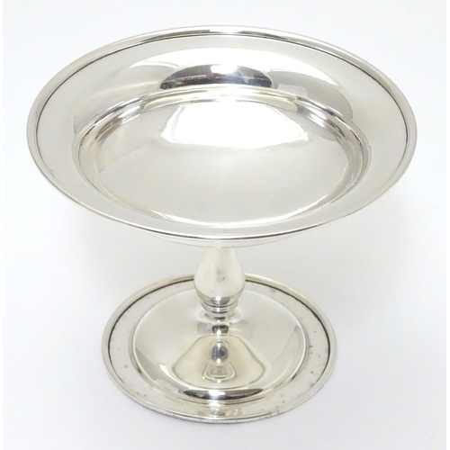 232 - A silver pedestal bonbon dish. Hallmarked London 1921 maker Mappin & Webb Ltd. Approx. 3 ¾” high.  9... 