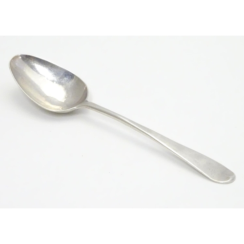 359 - A Geo III Hanoverian picture back teaspoon the image to reverse of bowl titled ' I Love Liberty' and... 