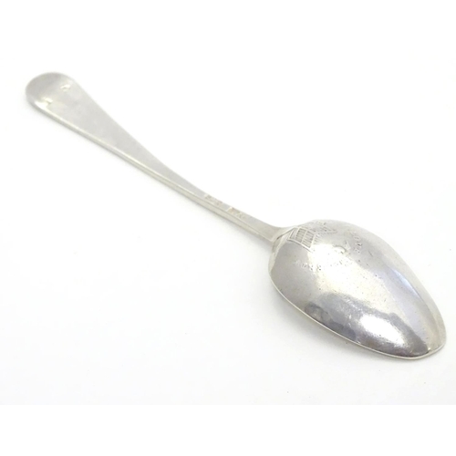 359 - A Geo III Hanoverian picture back teaspoon the image to reverse of bowl titled ' I Love Liberty' and... 