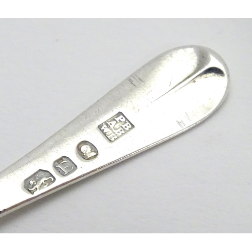 398 - A Geo III silver Old English pattern teaspoon, hallmarked London 1800 maker Peter Anne and William B... 