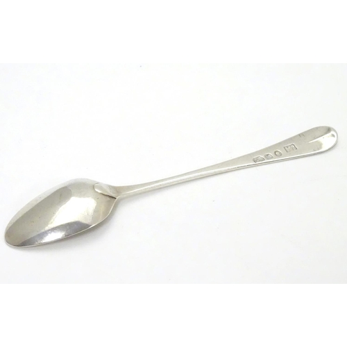 398 - A Geo III silver Old English pattern teaspoon, hallmarked London 1800 maker Peter Anne and William B... 