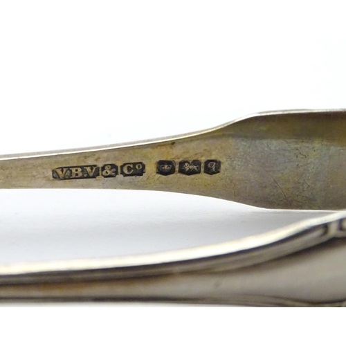 403 - Silver sugar tongs hallmark Sheffield 1933 maker V B Vickers & Co. 4 1/2