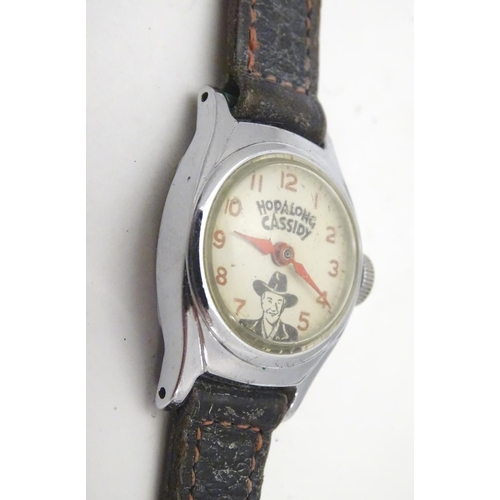 554 - An assortment of mid 20thC watches, including novelty examples, Roy Rogers (2), The Lone Ranger, Hop... 