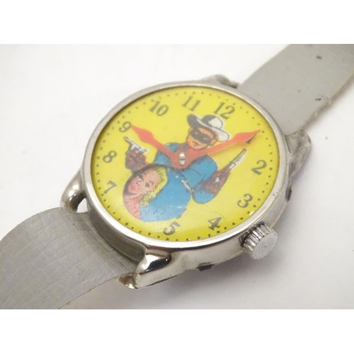 554 - An assortment of mid 20thC watches, including novelty examples, Roy Rogers (2), The Lone Ranger, Hop... 