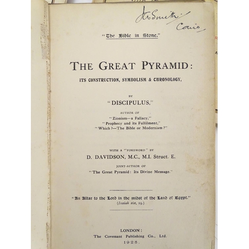 606 - Books: Egyptian Myth and Legend (Donald Mackenzie, pub. Gresham, London), The Great Pyramid ('Discip... 