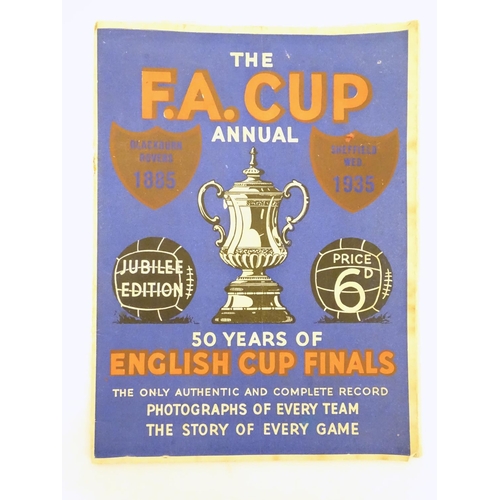 612 - Book, sporting interest: The FA Cup Annual, King George V jubilee edition 1935, chronicling the winn... 