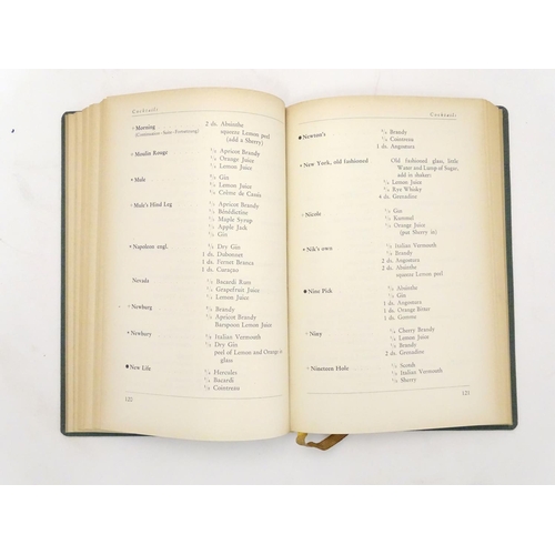 619 - Book: Barkeeper's Golden Book, The exquisite Book of American Drinks (ed. O. Blunier, pub. Morgarten... 