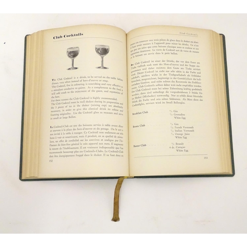 619 - Book: Barkeeper's Golden Book, The exquisite Book of American Drinks (ed. O. Blunier, pub. Morgarten... 