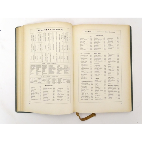 619 - Book: Barkeeper's Golden Book, The exquisite Book of American Drinks (ed. O. Blunier, pub. Morgarten... 