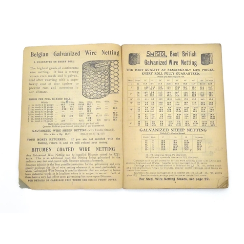 630 - Book: a Smith and Co, Bristol 1936 agricultural catalogue, containing illustrations of numerous pre-... 