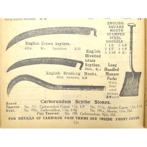 630 - Book: a Smith and Co, Bristol 1936 agricultural catalogue, containing illustrations of numerous pre-... 