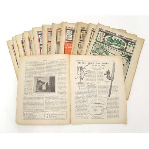 631 - Hobbies and Practical Wireless magazine: a collection of issues from 1932, each with numerous articl... 