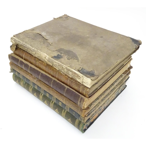 634 - A large quantity of bound 19thC sheet music in six volumes, arranged for piano, including popular mu... 