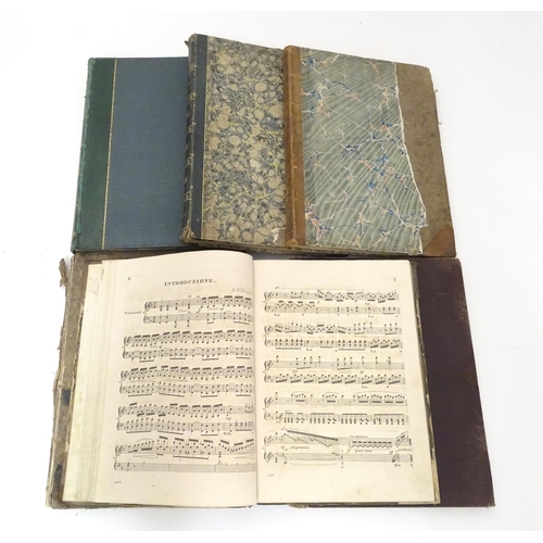 634 - A large quantity of bound 19thC sheet music in six volumes, arranged for piano, including popular mu... 