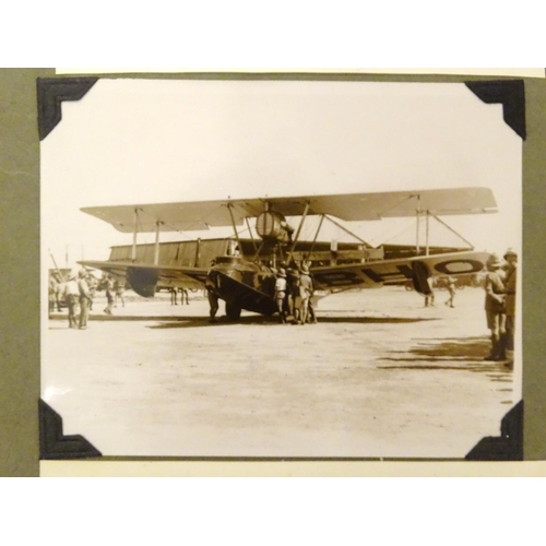 650 - An early 20thC photograph album, containing numerous monochrome photographs of Egyptian subjects: th... 