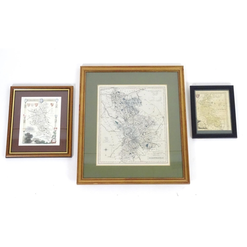 684 - Maps: Three maps of Buckinghamshire, comprising a hand coloured map A New Map of Buckingham-shire dr... 