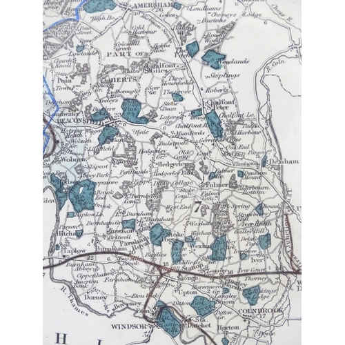 684 - Maps: Three maps of Buckinghamshire, comprising a hand coloured map A New Map of Buckingham-shire dr... 