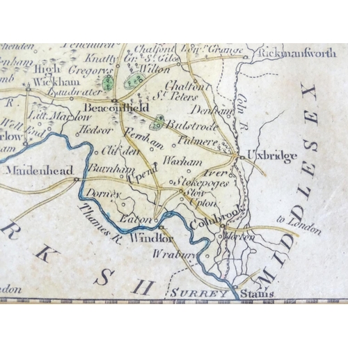 684 - Maps: Three maps of Buckinghamshire, comprising a hand coloured map A New Map of Buckingham-shire dr... 