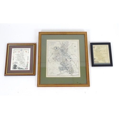 684 - Maps: Three maps of Buckinghamshire, comprising a hand coloured map A New Map of Buckingham-shire dr... 