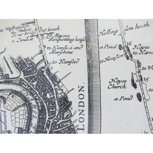 685 - Maps: Three road strip maps, comprising the Road from London to Buckingham after John Ogilby, a hand... 