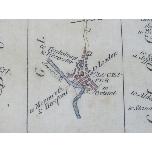 685 - Maps: Three road strip maps, comprising the Road from London to Buckingham after John Ogilby, a hand... 