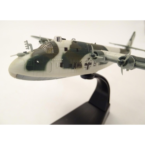 699 - Toys: Three scale models of German WWII military planes / aircraft, comprising Focke Wulf 200C Condo... 