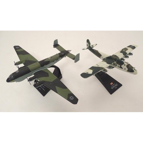 699 - Toys: Three scale models of German WWII military planes / aircraft, comprising Focke Wulf 200C Condo... 