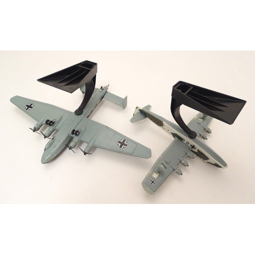 699 - Toys: Three scale models of German WWII military planes / aircraft, comprising Focke Wulf 200C Condo... 