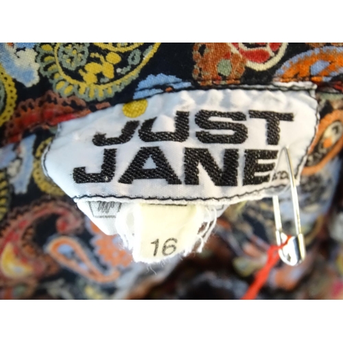 720 - 5 Vintage outfits comprising of Just Jane smocked paisley pattern dress with elasticated cuffs, UK s... 