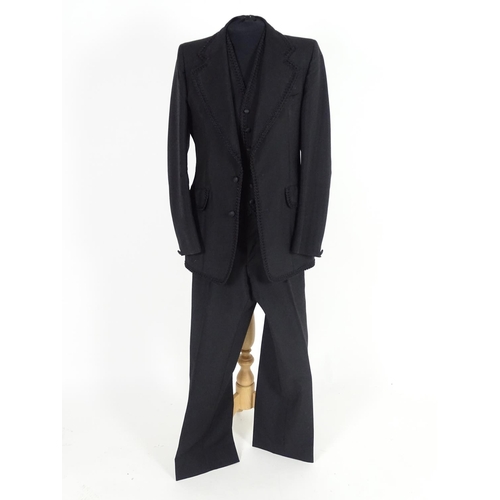 734 - A vintage mens 3 piece suit by Take 6, includes trousers, jacket and waistcoat. Inside leg measureme... 