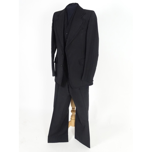 734 - A vintage mens 3 piece suit by Take 6, includes trousers, jacket and waistcoat. Inside leg measureme... 