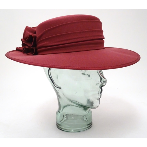 741 - A ladies red hat by Kangol