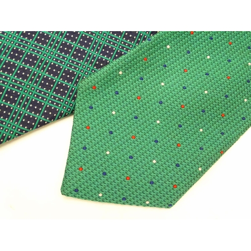 745 - 5 Turnbull & Asser, London silk ties, in green and blue designs. (5)