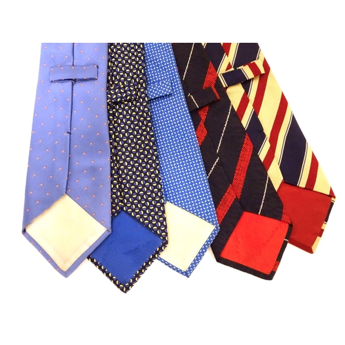 746 - 5 Turnbull & Asser, London silk ties in red and blue designs. (5)