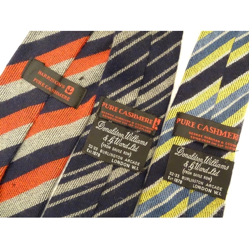 747 - 3 cashmere ties from Donaldson Williams & G Ward Ltd of Saville Row (3)