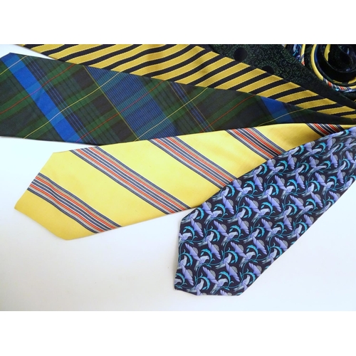 757 - 6 Jaeger silk ties, 3 made in Italy and 3 made in Britain (6)