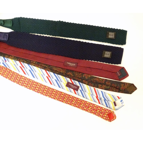 759 - 6 TM Lewin ties,  4 silk ties and 2 wool knitted (6)