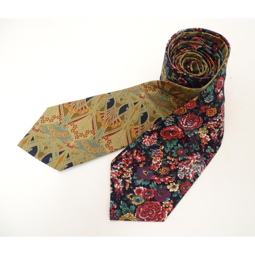 760 - 2 patterned ties from Liberty of London, (2)