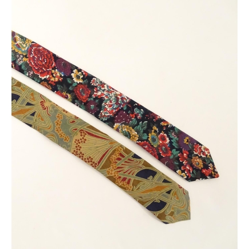 760 - 2 patterned ties from Liberty of London, (2)