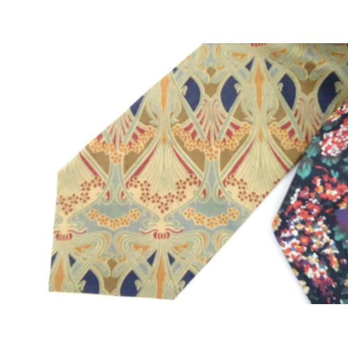 760 - 2 patterned ties from Liberty of London, (2)