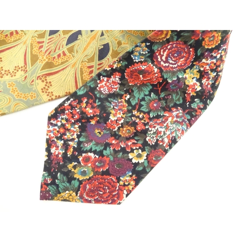 760 - 2 patterned ties from Liberty of London, (2)