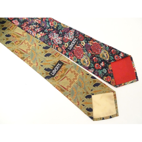 760 - 2 patterned ties from Liberty of London, (2)