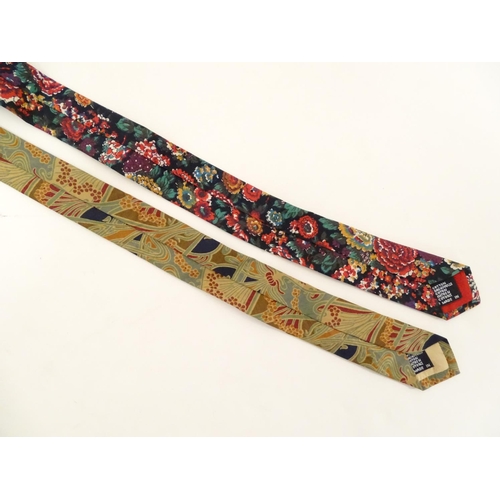 760 - 2 patterned ties from Liberty of London, (2)