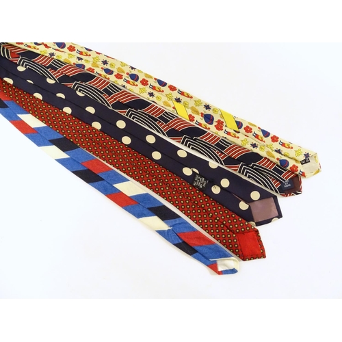 761 - 5 ties from Polo by Ralph Lauren , Bullings & Edmonds , Salvatore Ferragamo, Lords Burlington Arcade... 