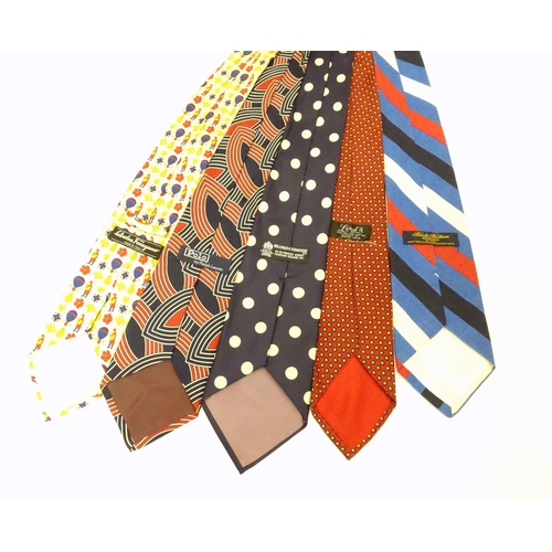 761 - 5 ties from Polo by Ralph Lauren , Bullings & Edmonds , Salvatore Ferragamo, Lords Burlington Arcade... 