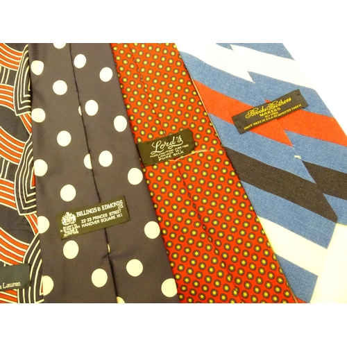 761 - 5 ties from Polo by Ralph Lauren , Bullings & Edmonds , Salvatore Ferragamo, Lords Burlington Arcade... 