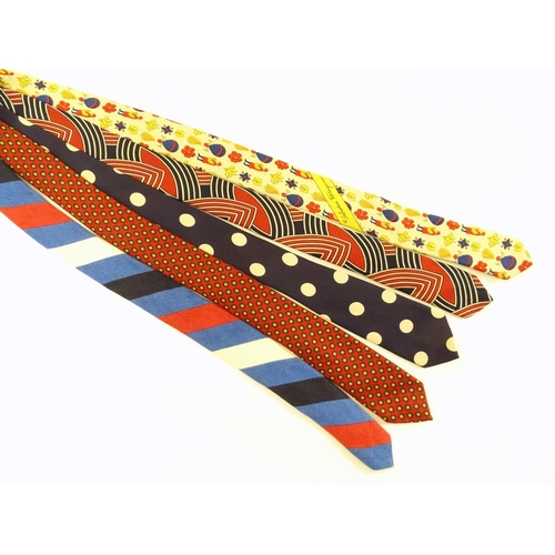 761 - 5 ties from Polo by Ralph Lauren , Bullings & Edmonds , Salvatore Ferragamo, Lords Burlington Arcade... 