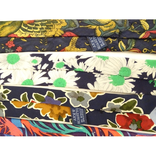 767 - 6 floral silk ties to include  Hilditch & Key, Prochownick, The White House and others  (6)