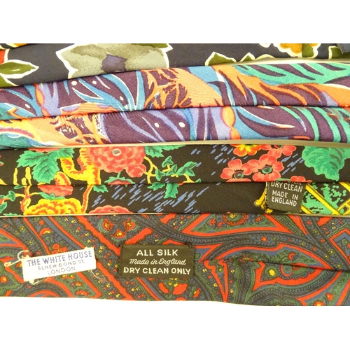 767 - 6 floral silk ties to include  Hilditch & Key, Prochownick, The White House and others  (6)